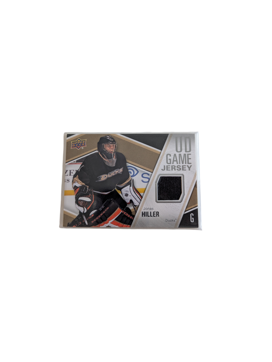 2011 Upper Deck Game Jersey Anaheim Ducks Jonas Hiller Patch GJ-HI card