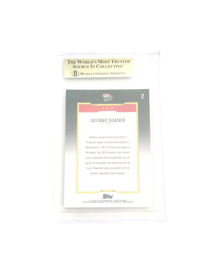 2024 Topps Now Zaccharie Risacher #1 Draft Pick Debut Beckett 10 Card
