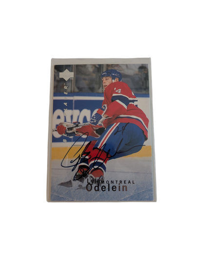 1996 Upper Deck Be a Player Montreal Canadiens Lyle Odelein Auto Card