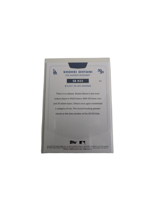 2024 Topps Los Angeles Dodgers Shohei Ohtani 50/50 SB #32 Card