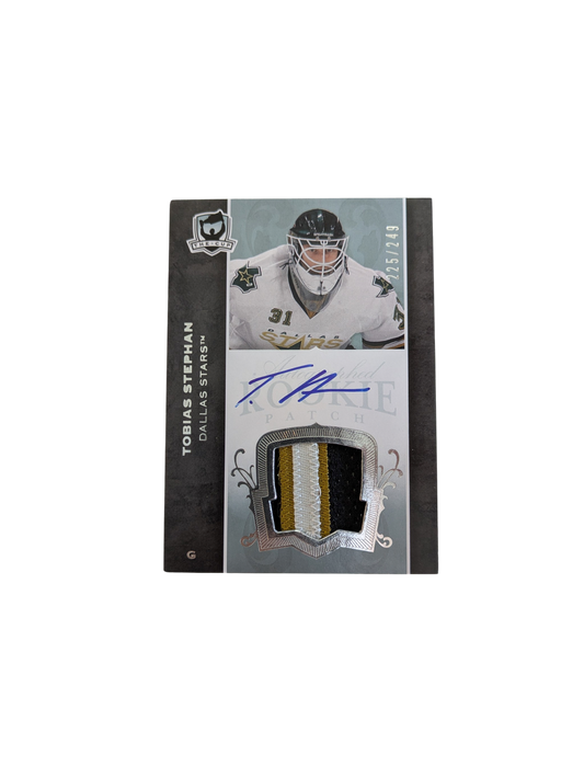 2007 Upper Deck Dallas Stars Tobias Stephan The Cup Auto Patch 225/249 card