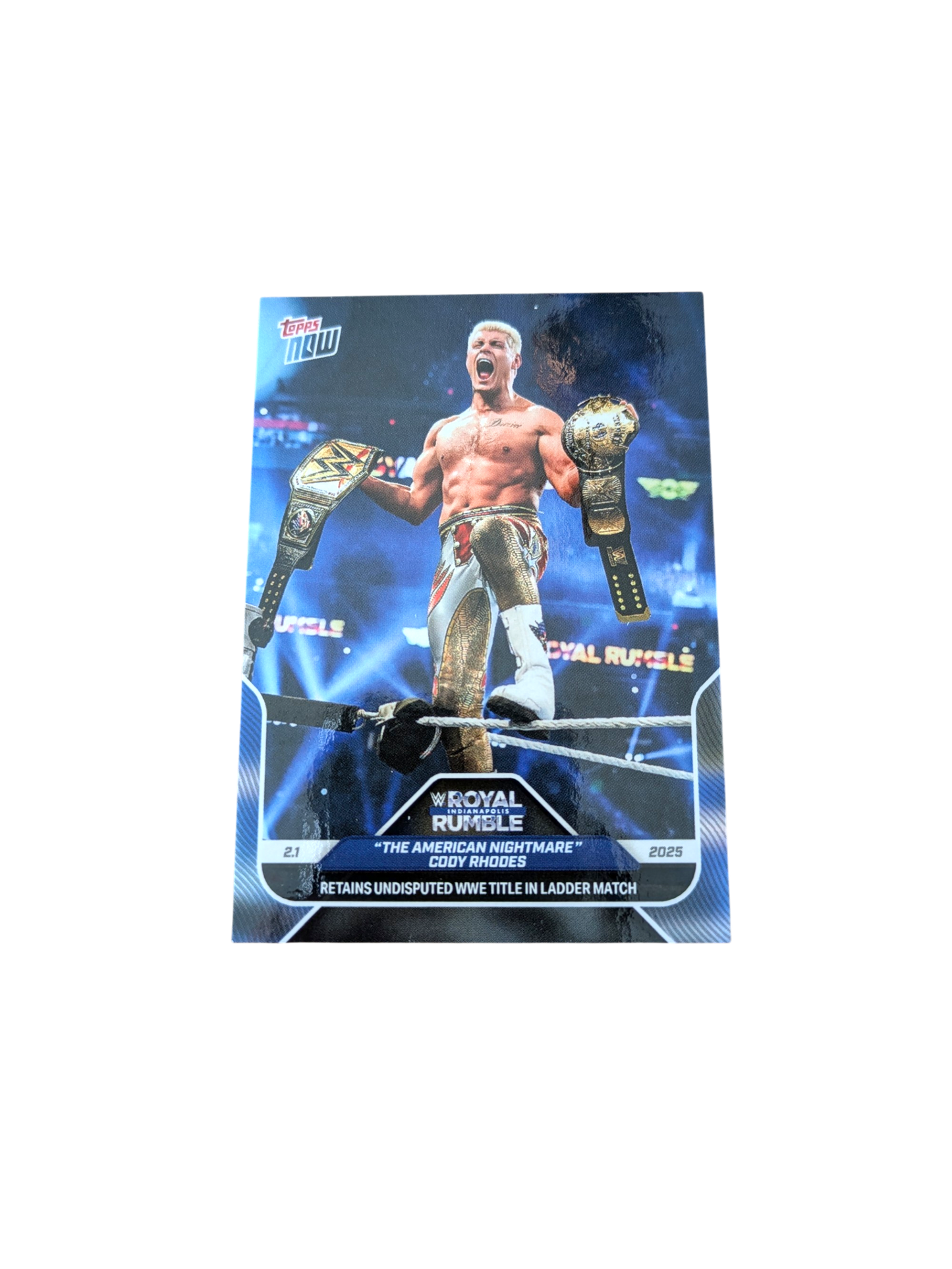 2025 Topps WWE Title Ladder Match Royal Rumble Cody Rhodes #17 card