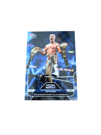 2025 Topps WWE Title Ladder Match Royal Rumble Cody Rhodes #17 card