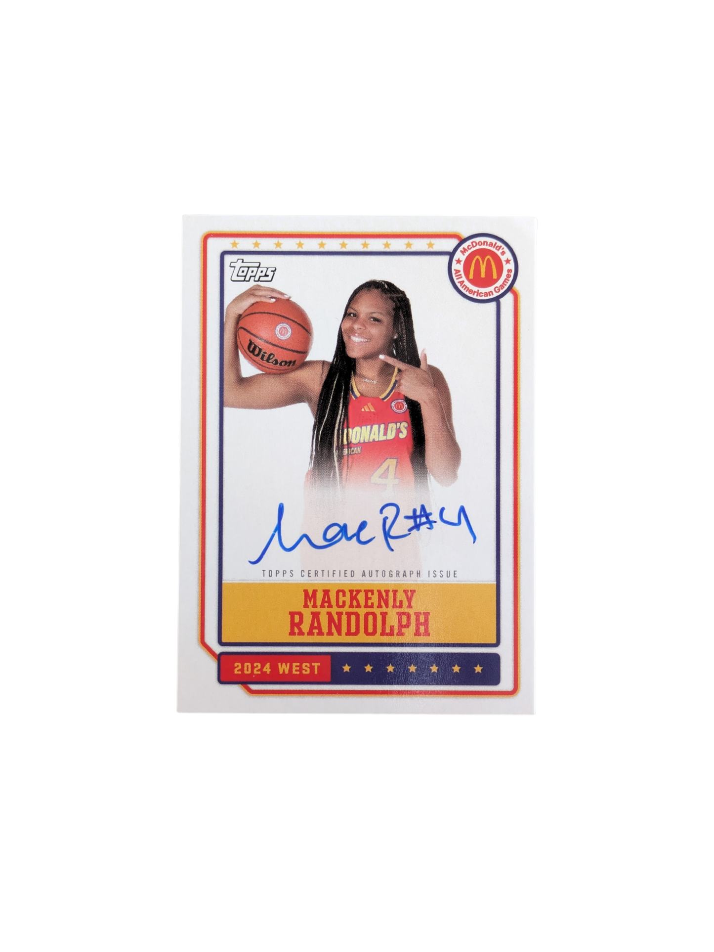 2024 Topps McDonald's All American Games Mackenly Randolph Auto card