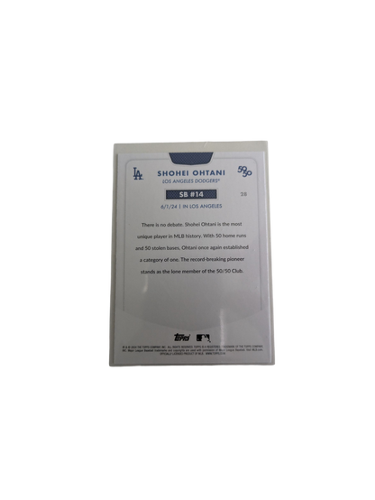 2024 Topps Los Angeles Dodgers Shohei Ohtani 50/50 SB #14 Card