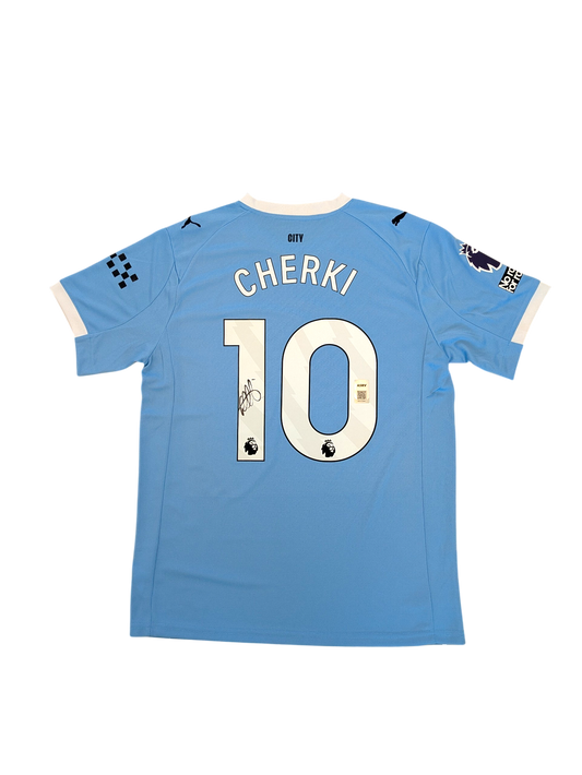 Manchester City Citizens Rayan Cherki signed Jersey