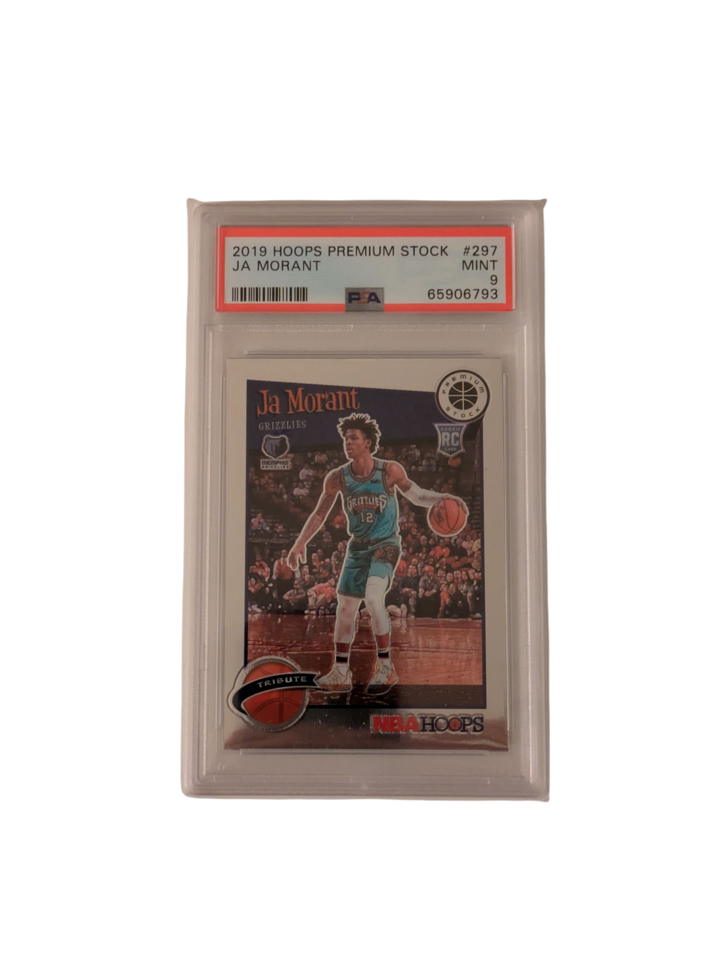 2019 Panini Hoops Ja Morant Premium Stock #297 PSA 9 Card