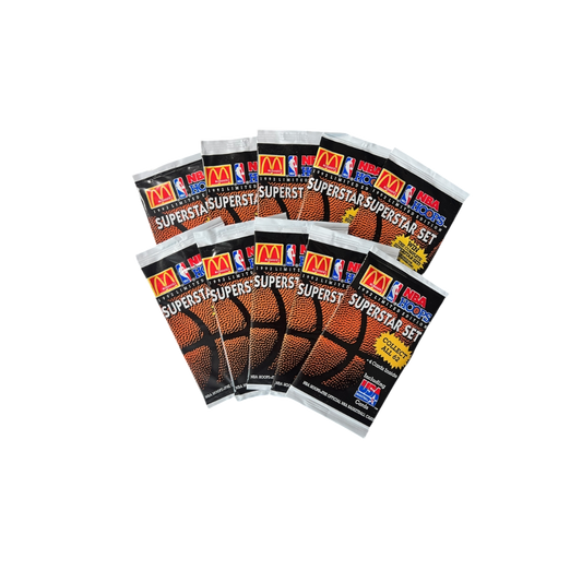 1992 NBA Hoops McDonald's Superstar Set 10 x Packs Bundle