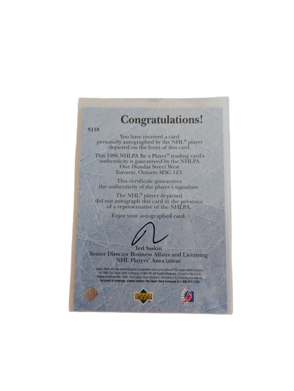 1996 Upper Deck Be a Player Montreal Canadiens Andrei Kovalenko Auto Card