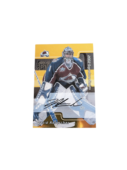 2002 In the Game Signature Series Colorado Avalanche David Aebischer Auto card