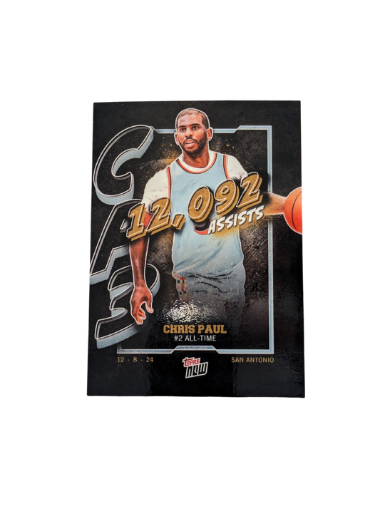 2024 Topps Now San Antonio Spurs Chris Paul 12092 Assists card