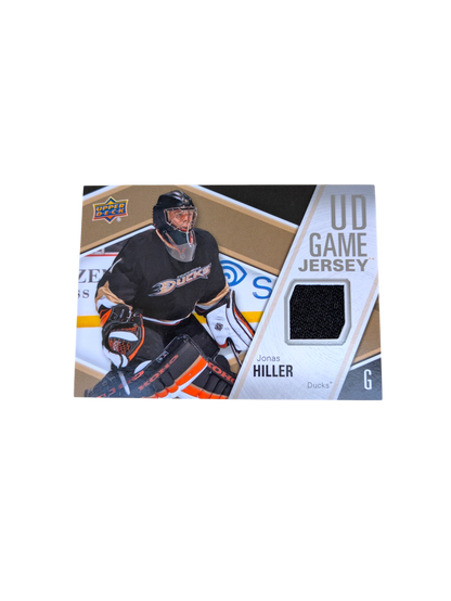 2011 Upper Deck Game Jersey Anaheim Ducks Jonas Hiller Patch card