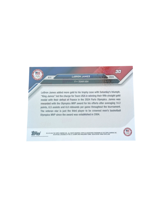 2024 Topps Now Team USA LeBron James #30 card