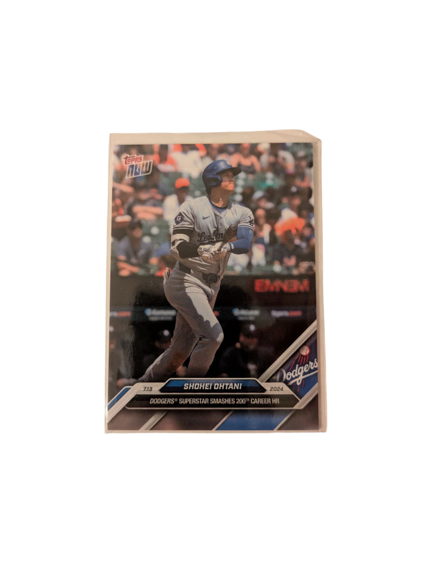 2024 Topps Now Los Angeles Dodgers Shohei Ohtani 200TH Career HR #413 Card
