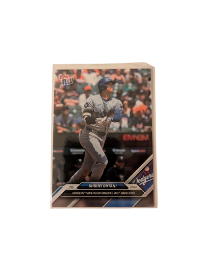 2024 Topps Now Los Angeles Dodgers Shohei Ohtani 200TH Career HR #413 Card