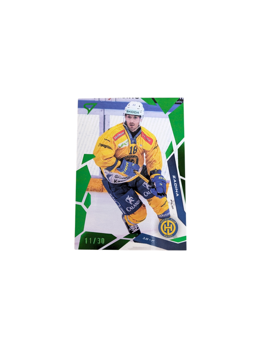 2026 SportZoo National League Davos Filip Zadina Green 11/30 card