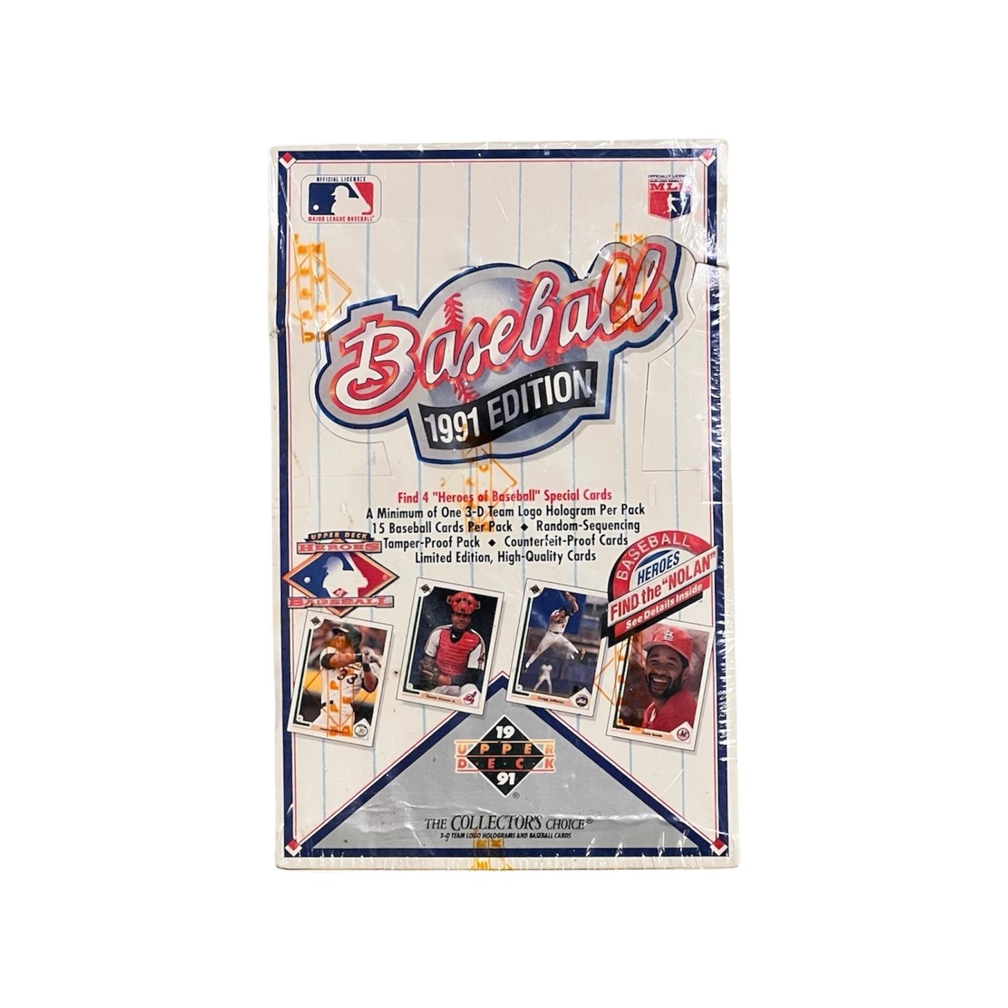 1991 Upper Deck MLB Baseball Collector's Choice Hobby Box