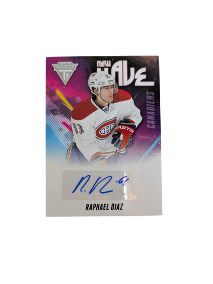 2012 Panini Titanium Montreal Canadiens Raphael Diaz Auto card