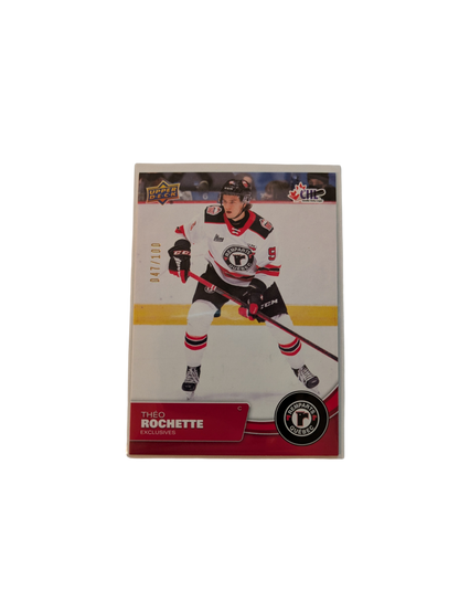 2021 Upper Deck Exclusives Quebec Remparts Theo Rochette 047/100 card