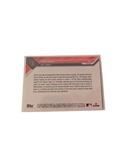 2023 Topps Now Los Angeles Angels Shohei Ohtani Doubleheader First Card
