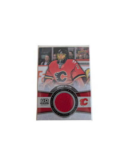 2015 Upper Deck Game Jersey Calgary Flames Jonas Hiller Patch GJ-JH card