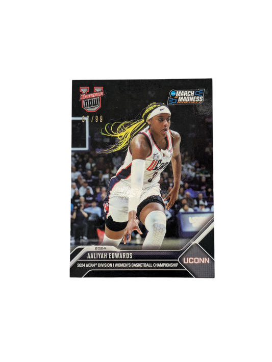 2024 Topps Bowman U March Madness UConn Aaliyah Edwards 67/99 card