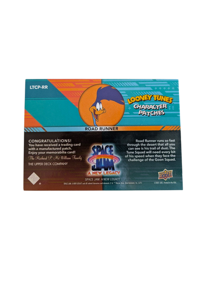 2021 Upper Deck Space Jam A New Legacy Character Patches Looney Tunes Road Runner card