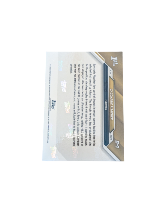 2025 Topps Now Atlanta Hawks Draft Pick 1 Zaccharie Risacher Rookie card