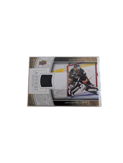 2013 Upper Deck Game Jersey Anaheim Ducks Jonas Hiller Patch GJ-JH card