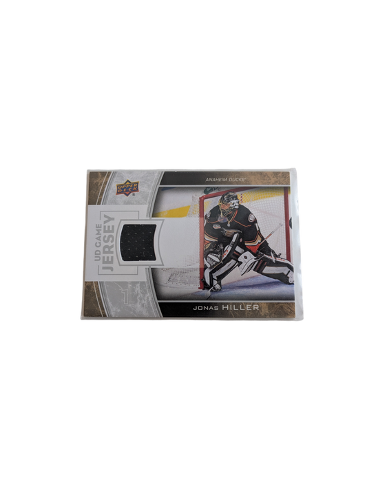 2013 Upper Deck Game Jersey Anaheim Ducks Jonas Hiller Patch GJ-JH card