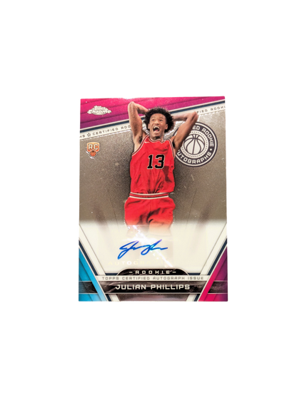 2024 Topps Chrome Chicago Bulls Julian Phillips Auto Rookie card