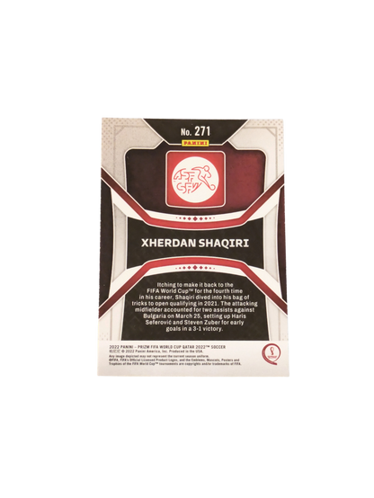 2022 Panini Prizm FIFA World Cup Qatar Switzerland Xherdan Shaqiri #271 card