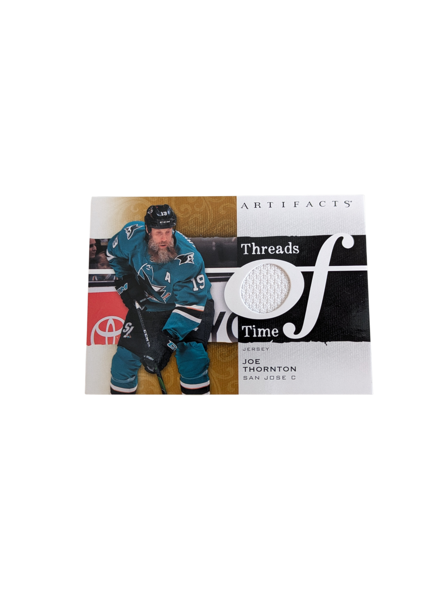 2021 Upper Deck Artifacts San Jose Sharks Joe Thornton Threads Time Patch card