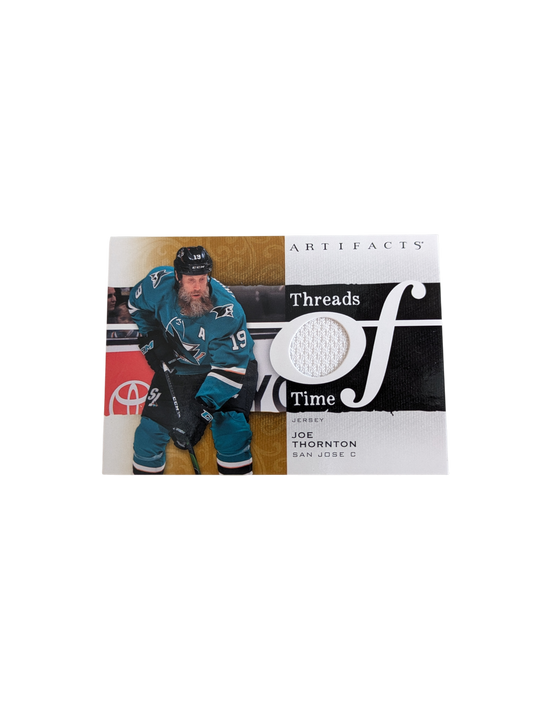 2021 Upper Deck Artifacts San Jose Sharks Joe Thornton Threads Time Patch card