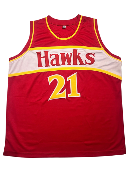 Atlanta Hawks Dominique Wilkins NBA signed Custom Jersey