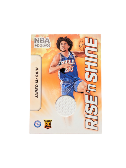 2024/25 Panini NBA Hoops Rise n Shine Philadelphia Sixers Jared McCain Patch Rookie card