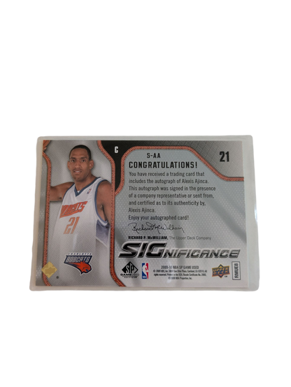 2009 Upper Deck SP Game Used Edition Charlotte Bobcats Alexis Ajinca Auto Card