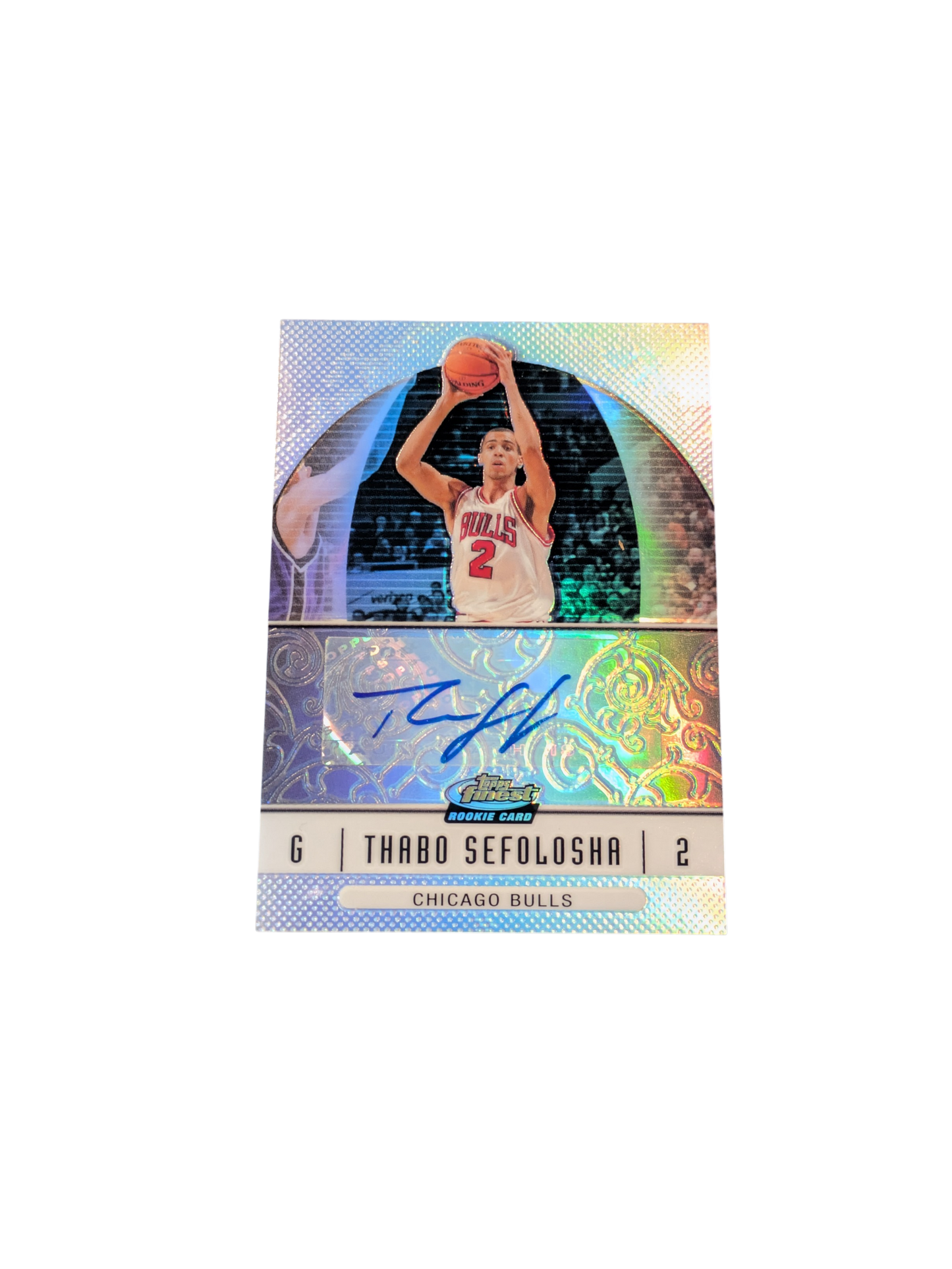 2007 Topps Finest Basketball Chicago Bulls Thabo Sefolosha Auto Refractor Card
