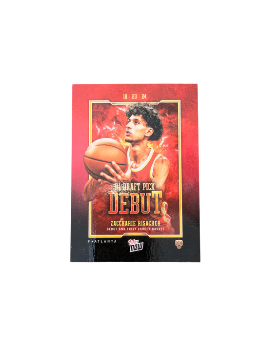 2024 Topps Now Atlanta Hawks Zaccharie Risacher Draft Pick Debut Rookie Card