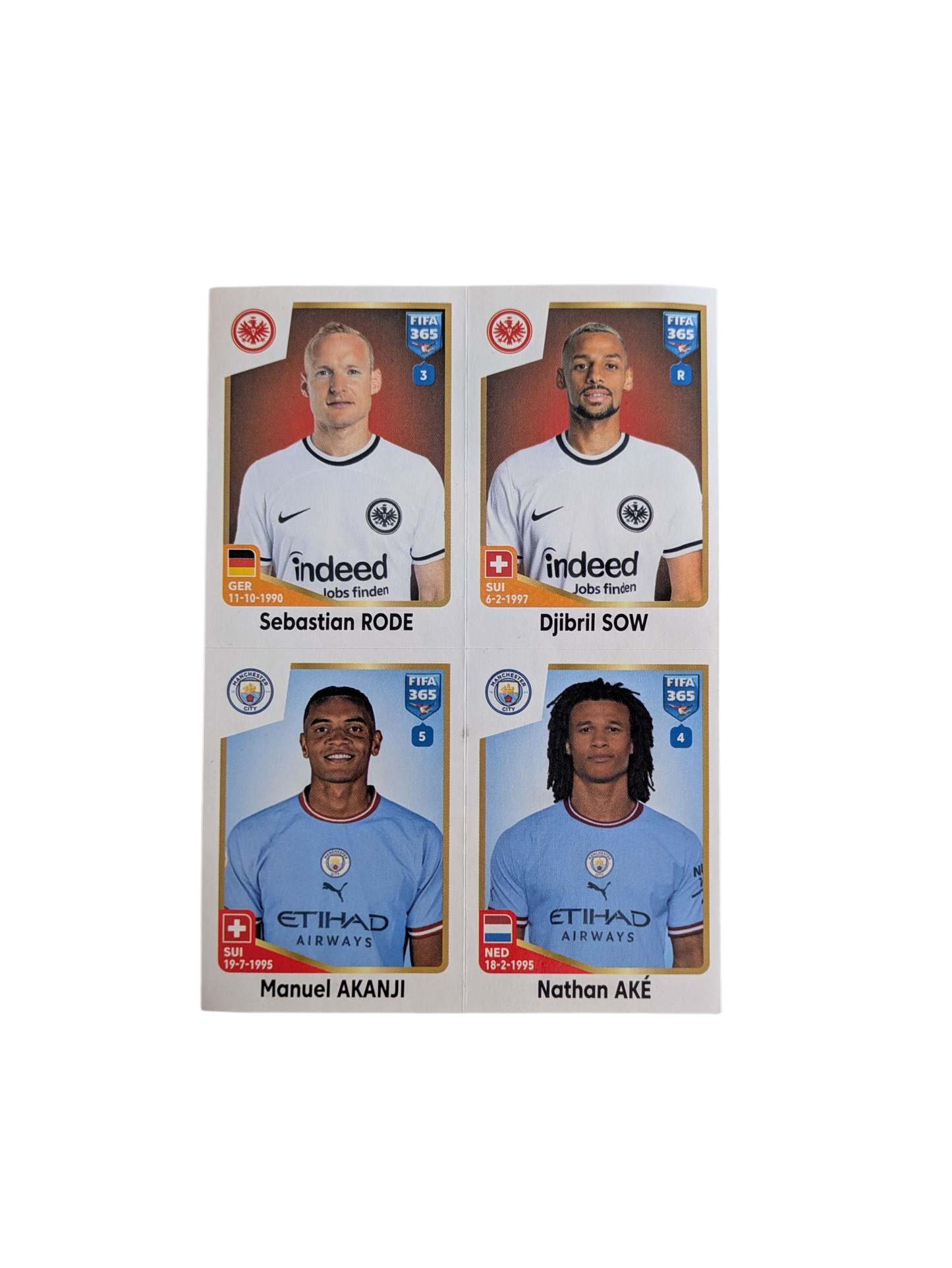 Panini FIFA 365 Rode Sow Akanji & Ake Stickers