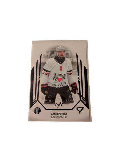2025 SportZoo National League Playoffs Hockey Lausanne HC Damien Riat 1/1 Card
