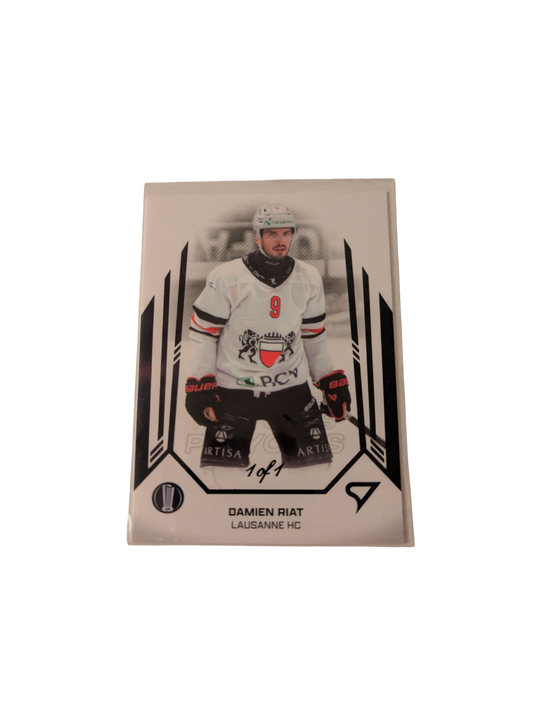 2025 SportZoo National League Playoffs Hockey Lausanne HC Damien Riat 1/1 Card