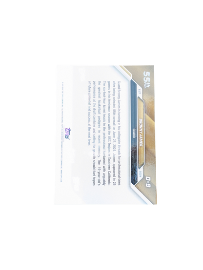 2025 Topps Now Los Angeles Lakers Draft Pick 55 Bronny James Rookie card