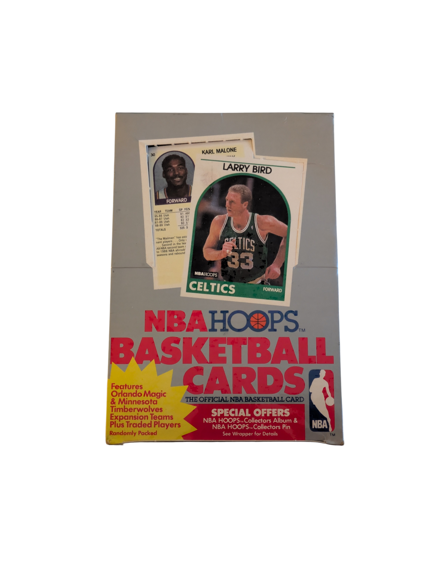 1989 NBA Hoops Basketball Cards Larry Bird Cover Hobby Box