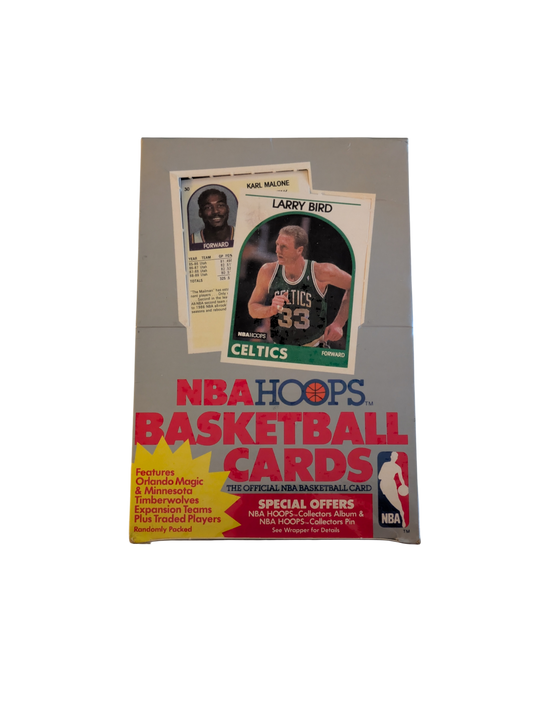 1989 NBA Hoops Basketball Cards Larry Bird Cover Hobby Box