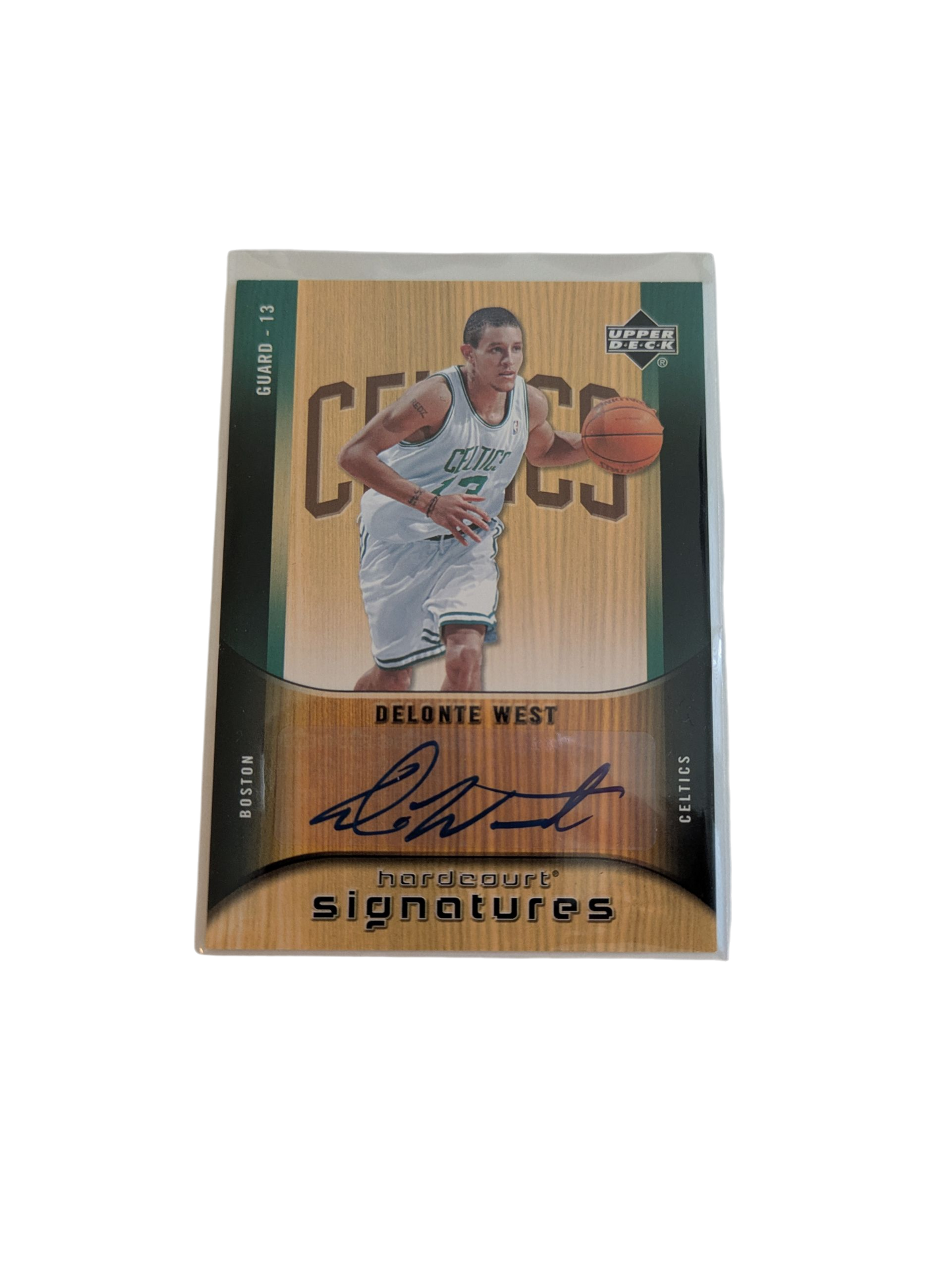 2005 Upper Deck Hardcourt Signatures Boston Celtics Delonte West Auto Card