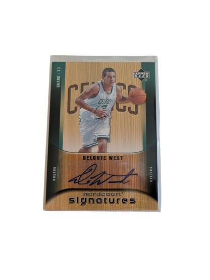 2005 Upper Deck Hardcourt Signatures Boston Celtics Delonte West Auto Card