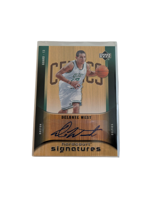 2005 Upper Deck Hardcourt Signatures Boston Celtics Delonte West Auto Card