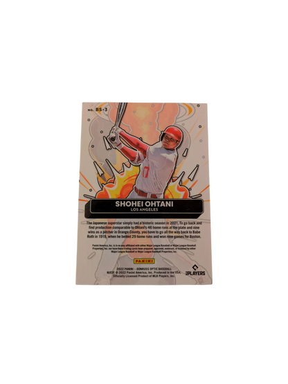 2022 Panini Optic 0 Donruss Los Angeles Angels Shohei Ohtani Bomb Squad Card