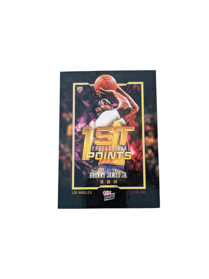 2024 Topps Now Los Angeles Lakers 1st Points Bronny James Rookie card